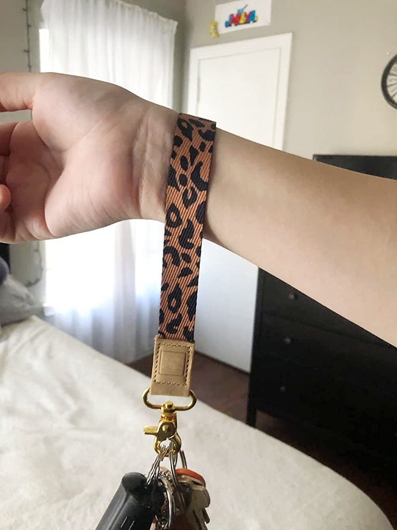 DQL Wrist Lanyard for ID Badges, Cute Key ID Badge Holder, Hand Wristlet Lanyard Keychain Holder for Women (Leopard print) - Image 2